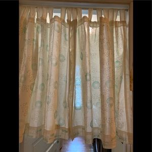 2 Panels - Original Artist-Made Stamped Curtains